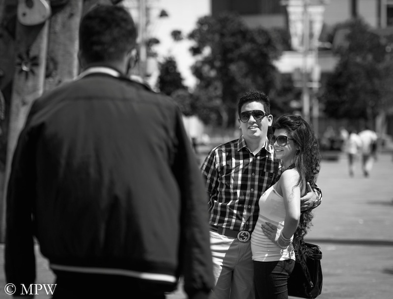 Auckland City street photo, Queent St, black and white